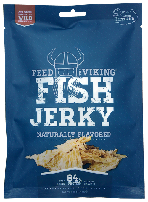Wild Atlantic Cod Jerky – Premium Icelandic Dried Fish Snack